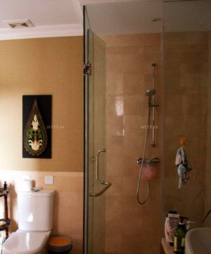 东南亚卫生间浴室玻璃隔断图