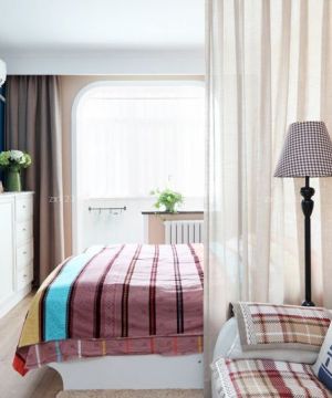 田园风格65平小户型客厅卧室一体装修图片