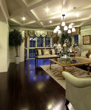 最新家庭客厅美式沙发装修图片欣赏