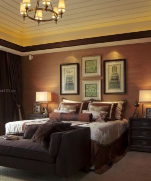家装卧室美式布艺沙发装修效果图片