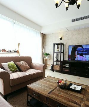 2023最新房屋客厅美式沙发装修图片