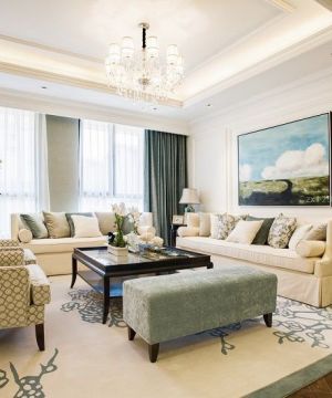 家装客厅沙发欧式风格背景墙装饰图片