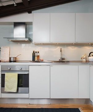 现代北欧风格开放式厨房装修效果图片