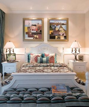 2023家庭卧室地中海风格窗帘装修效果图
