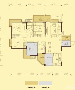 2023家庭三室两厅两卫平面图