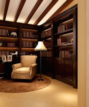 美式风格7平米书房装修图片