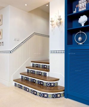 地中海风格别墅楼梯设计效果图片大全
