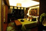 120平方三室一厅卧室东南亚风格吊灯装修效果图片
