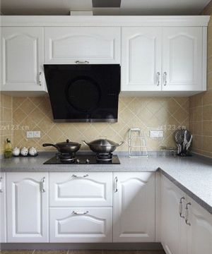 最新家庭室内欧式厨房瓷砖装修样板房大全