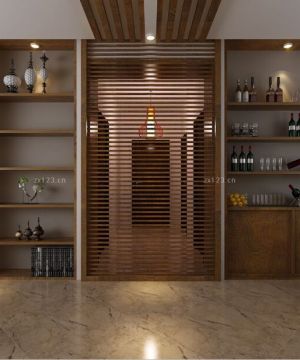 最新东南亚风格室内酒柜设计图片
