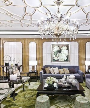 欧式新古典风格家装客厅设计效果图片