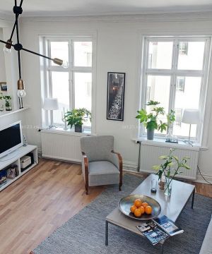 北欧风格客厅地毯装修效果图片
