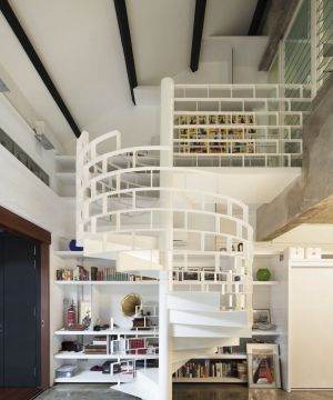 现代设计风格室内阁楼楼梯效果图片大全