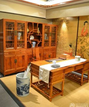 中式风格连天红红木家具效果图欣赏