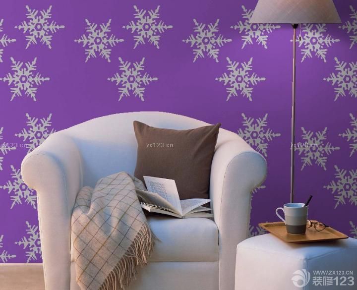 现代客厅雪花图案液态壁纸美图
