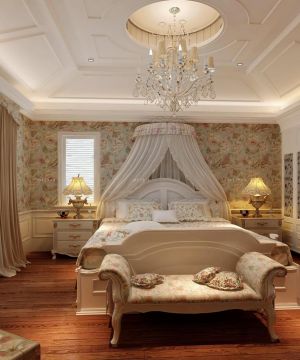 女生卧室简欧风格顶面设计图片