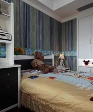 最新82平方现代简约风格儿童房装修案例效果图片