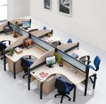2023最新现代风格办公桌隔断装修效果图
