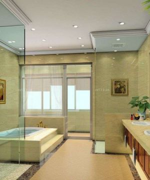 最新二室一厅卫生间隔断门设计效果图片