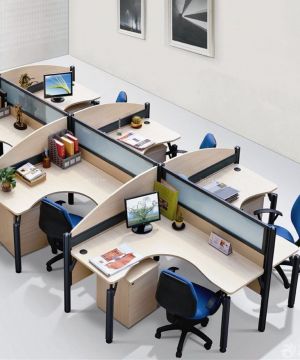 2023最新现代风格办公桌隔断装修效果图