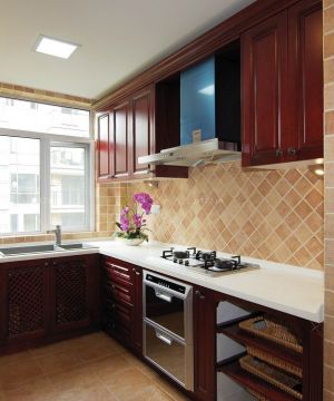 敞开式厨房铝合金组合柜设计效果图大全欣赏 