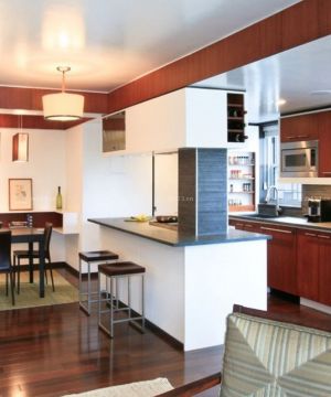 2023最新小户型厨房客厅隔断设计案例图