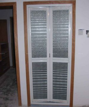 最新卫生间折叠门磨砂玻璃折叠门装修效果图欣赏