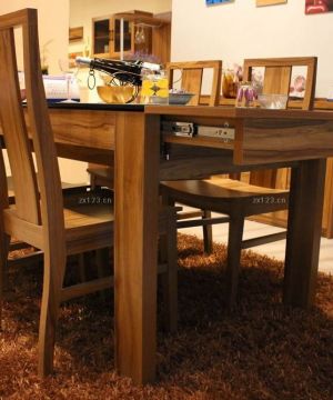 家庭餐厅折叠式餐桌设计效果图大全