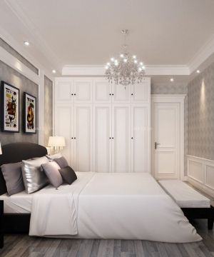 卧室白色索菲亚衣柜设计效果图欣赏