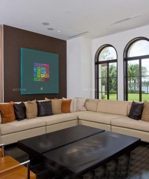 最新新古典小户型客厅沙发摆放实景图欣赏