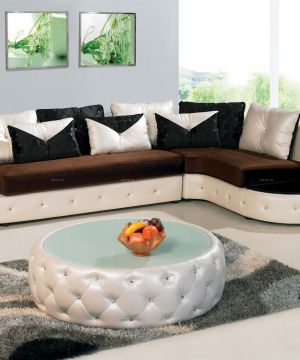新古典风格小户型客厅沙发摆放实景图欣赏