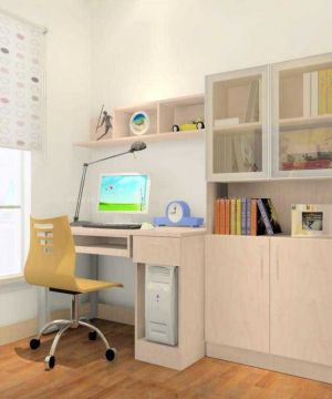2023最新简单儿童书桌书柜组合装修设计效果图欣赏