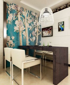 四室一厅餐厅墙面装饰设计效果图