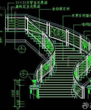 最新现代酒店楼梯平面图