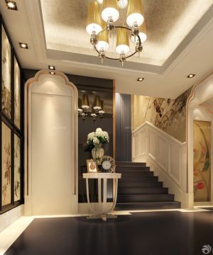 最新豪宅别墅室内楼梯设计图片