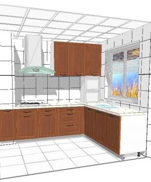 L型厨房水泥橱柜设计图