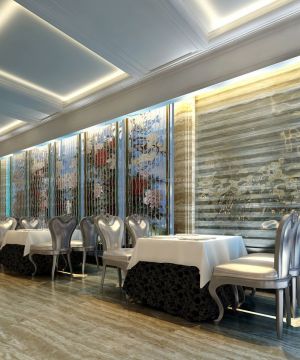 西餐厅大厅背景墙设计效果图片大全