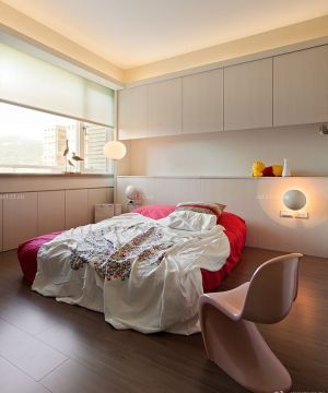 日式风格卧室棕色地砖装修效果图片欣赏