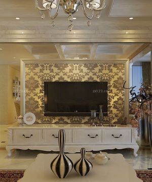 最新简欧风格客厅电视柜设计图片