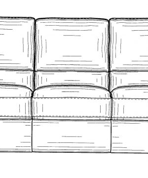 美式沙发立面图