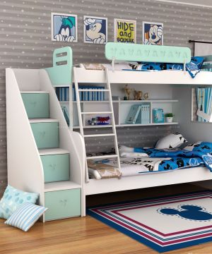 最新现代风格卧室母子高低床设计图