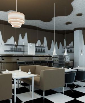 最新现代风格咖啡厅沙发设计图片欣赏