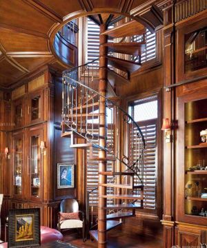 2023美式新古典风格别墅楼梯设计图片