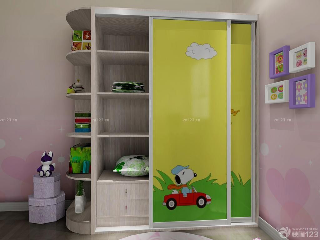 2023可爱儿童房间衣柜格局设计图片