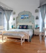 地中海风格简单一室一厅卧室装修设计图片欣赏