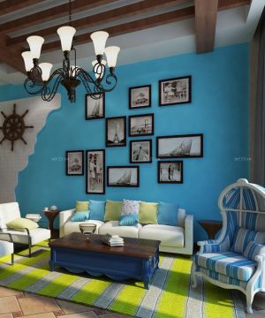 地中海风格简单一室一厅装修设计效果图