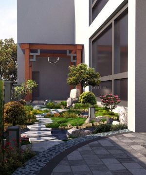 2023现代简约风格庭院绿化设计效果图