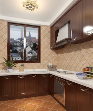 2023中式风格厨房置物架设计效果图片欣赏