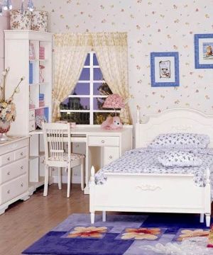 2023最新美式简约风格小户型儿童房间布置图片