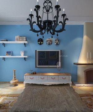 最新地中海风格蓝色墙面装修效果图片